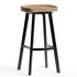 Ethet Wood Swivel Bar stool - Thumbnail 1