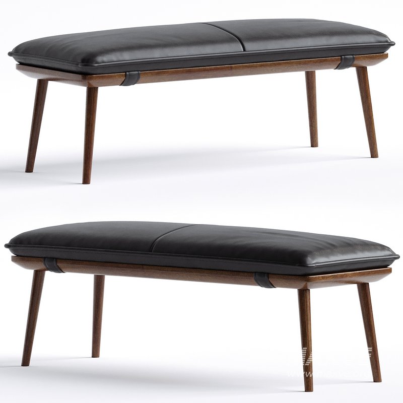 Lowene Genuine Leather Bench - Image 1