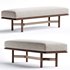 Stilt Contemporary Style Uplostered fabric bench by District Eight - Thumbnail 1