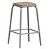 Pedro Bar Stool Raw Varnish Walnut 65cm - Thumbnail 1