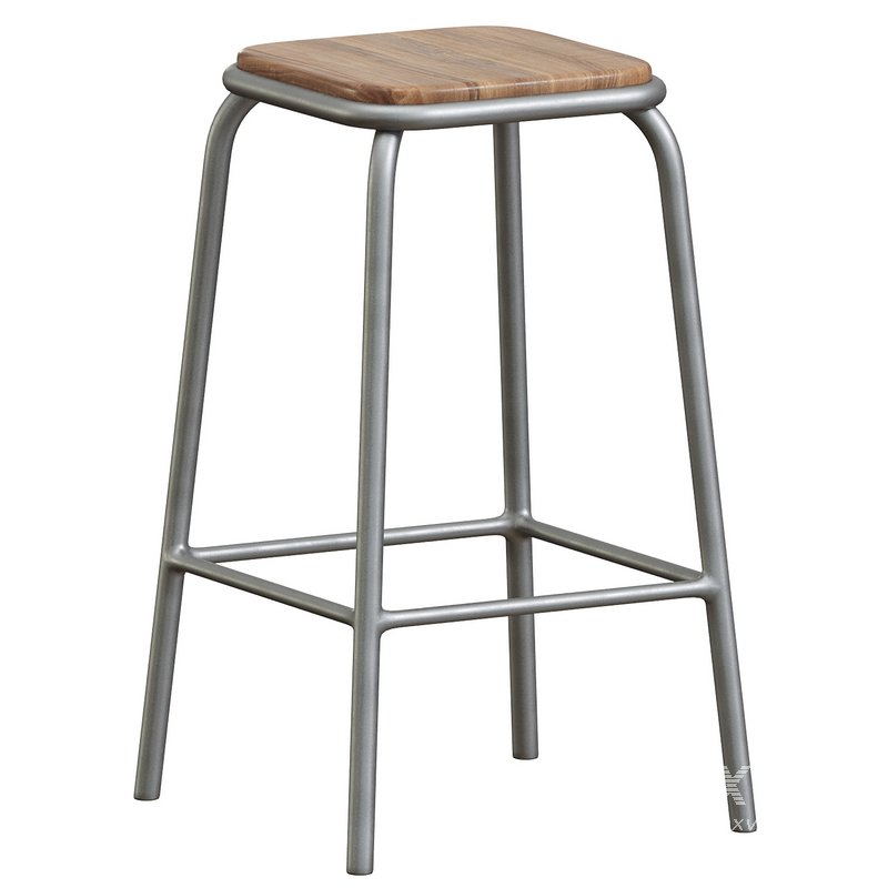 Pedro Bar Stool Raw Varnish Walnut 65cm - Image 1
