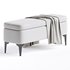 Ameelya Polyester Upholstered Storage Bench - Thumbnail 2