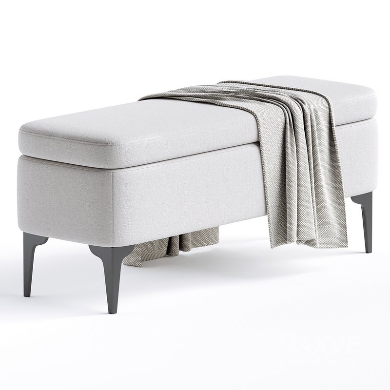 Ameelya Polyester Upholstered Storage Bench - Image 2