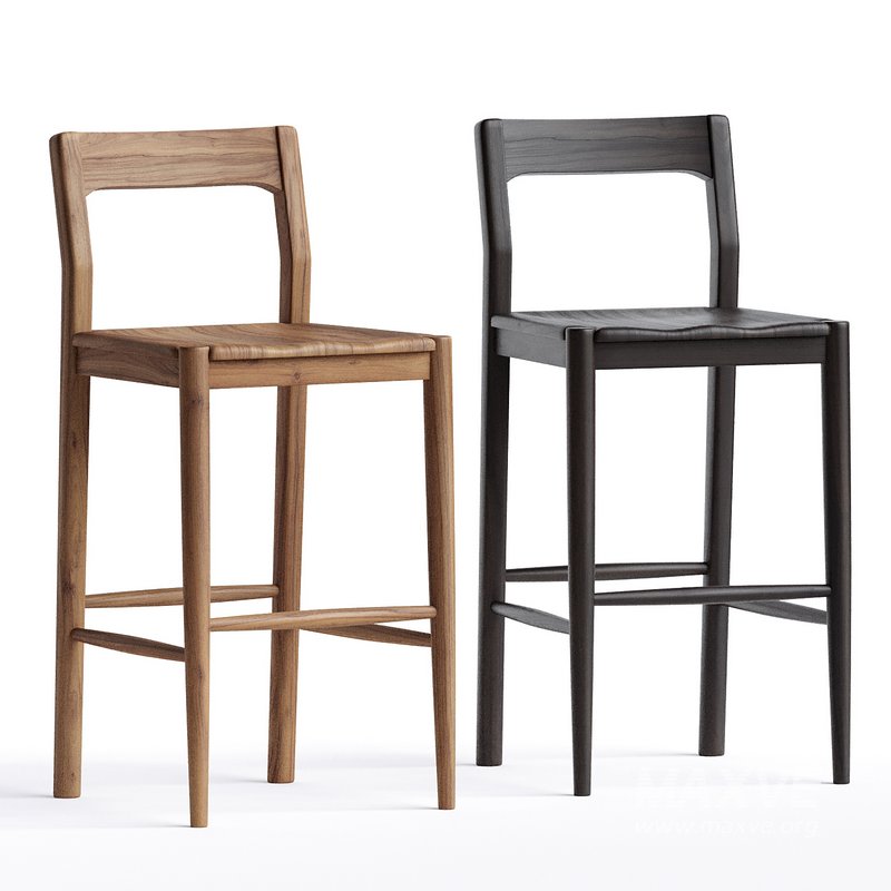 Owing walnut bar stool - Image 3