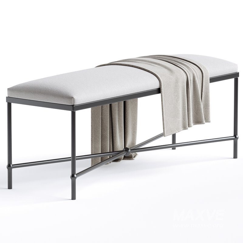 Aileen Polyester Upholstered Bench - Image 2