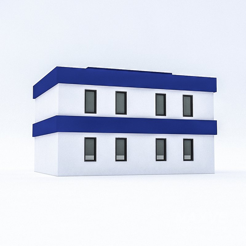 Cartoon Boildings Pack 3D model - Image 1