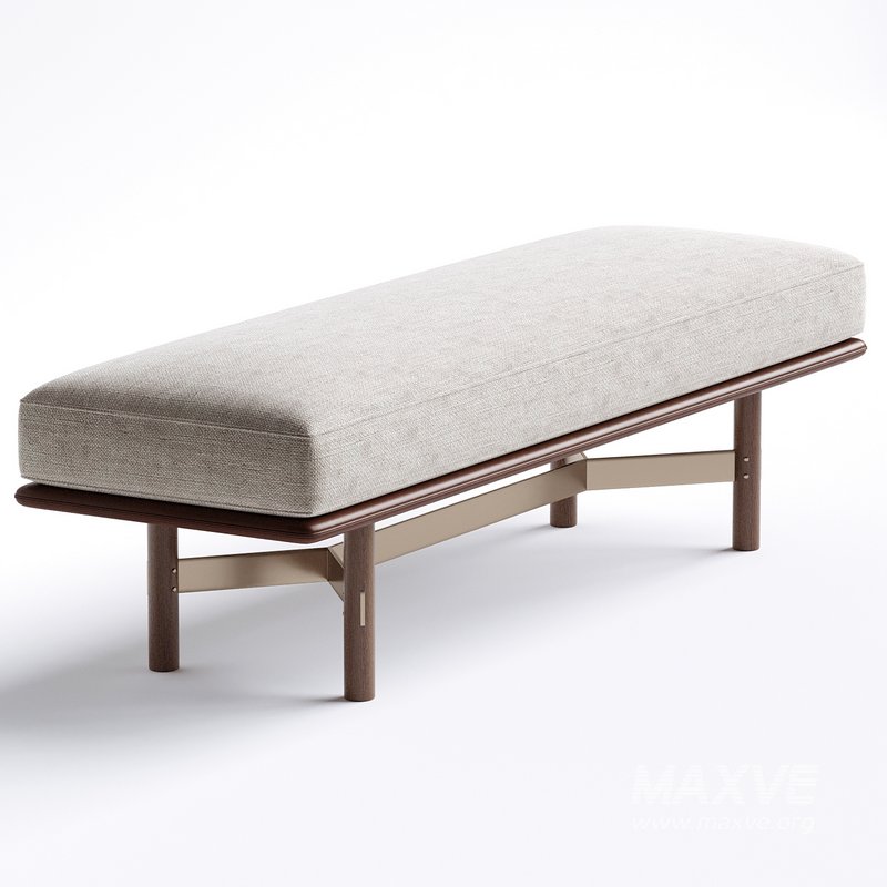 Stilt Contemporary Style Uplostered fabric bench by District Eight - Image 2