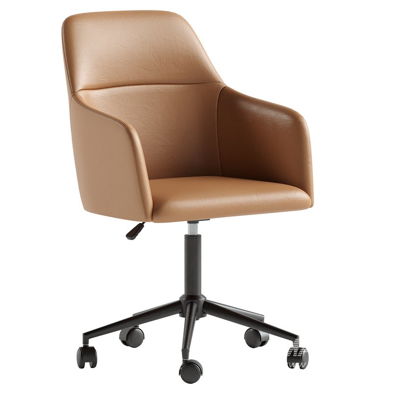 Asher Upholstered Swivel Desk Chair - Image 1