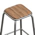 Pedro Bar Stool Raw Varnish Walnut 65cm - Thumbnail 3