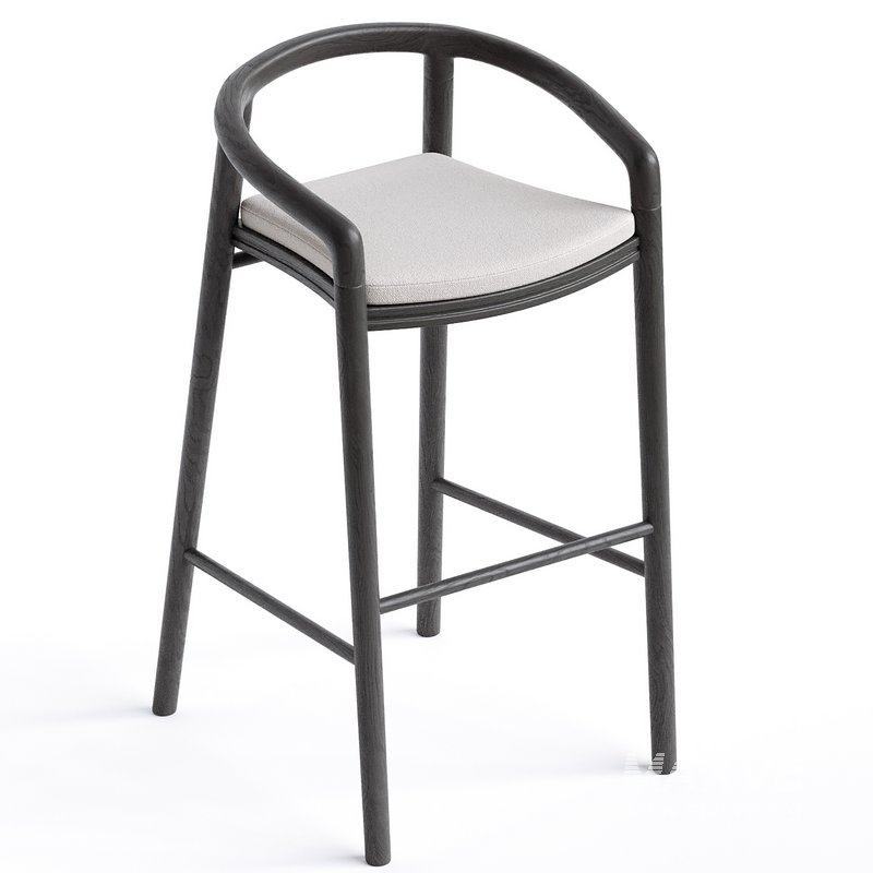 Solid Bar Stool with back Manutti - Image 2