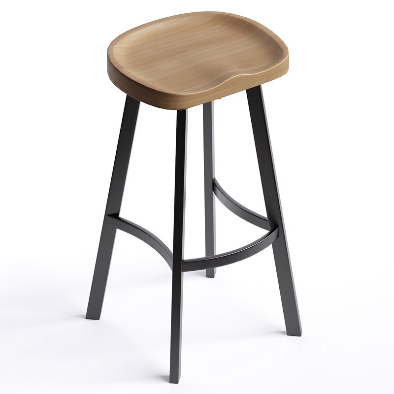 Ethet Wood Swivel Bar stool - Image 2