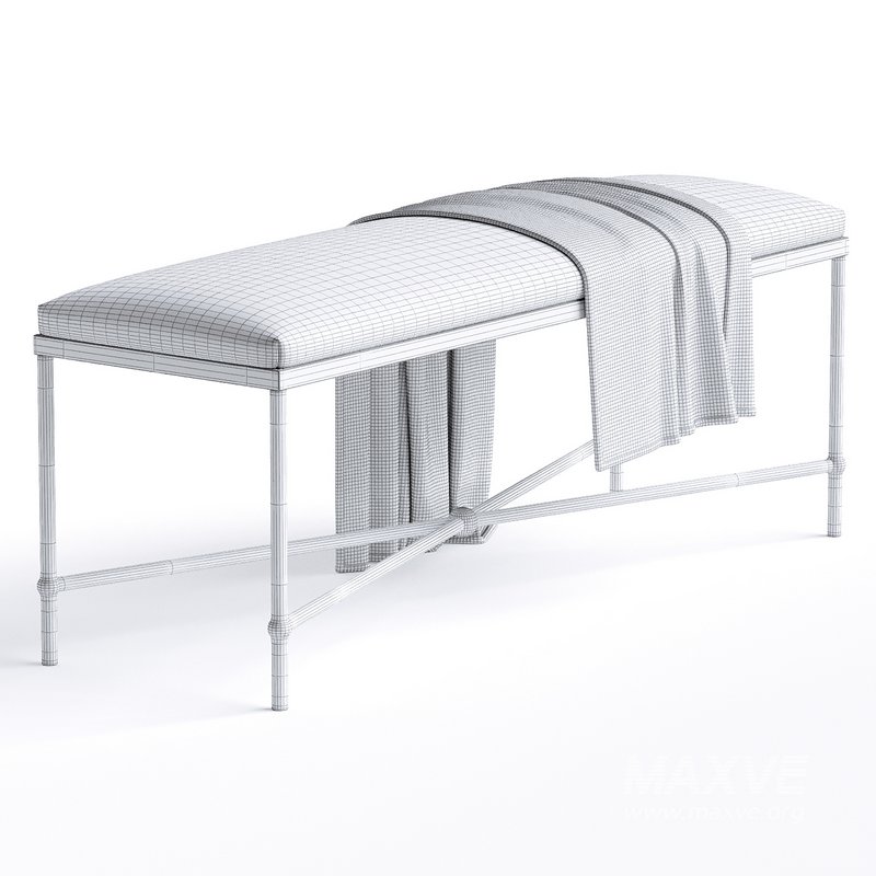 Aileen Polyester Upholstered Bench - Image 3