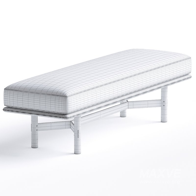 Stilt Contemporary Style Uplostered fabric bench by District Eight - Image 3