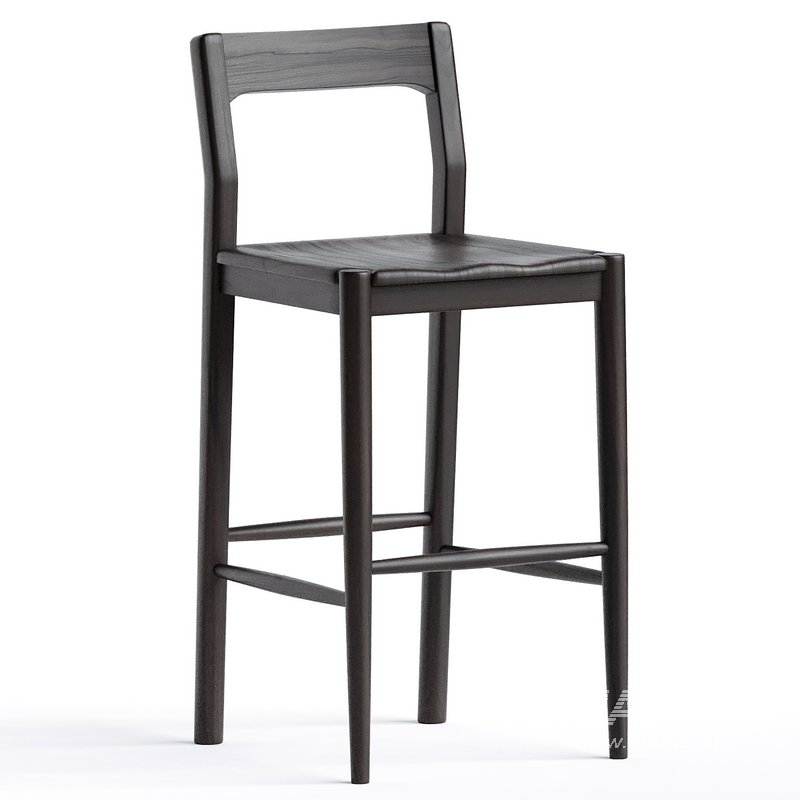 Owing walnut bar stool - Image 2