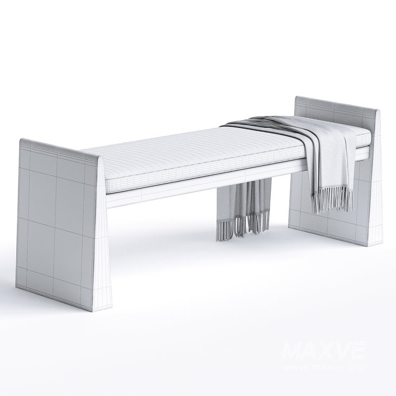 Asira Velvet Bench - Image 3