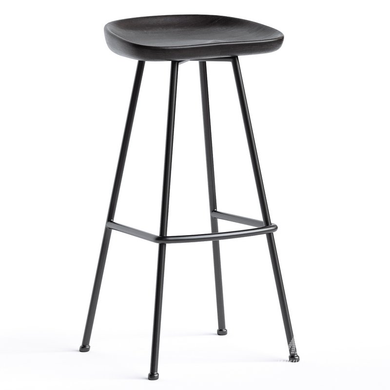 Randle Tractor Bar Stool With Metal Legs - Image 2