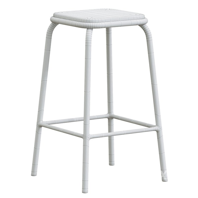 Pedro Bar Stool Raw Varnish Walnut 65cm - Image 4