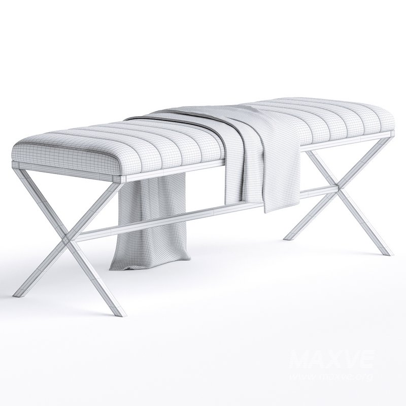 Batrina Faux Leather Bench - Image 4