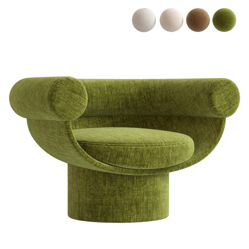 Armchair Bowl Wood Optio, Total Fabric Option - Image 5