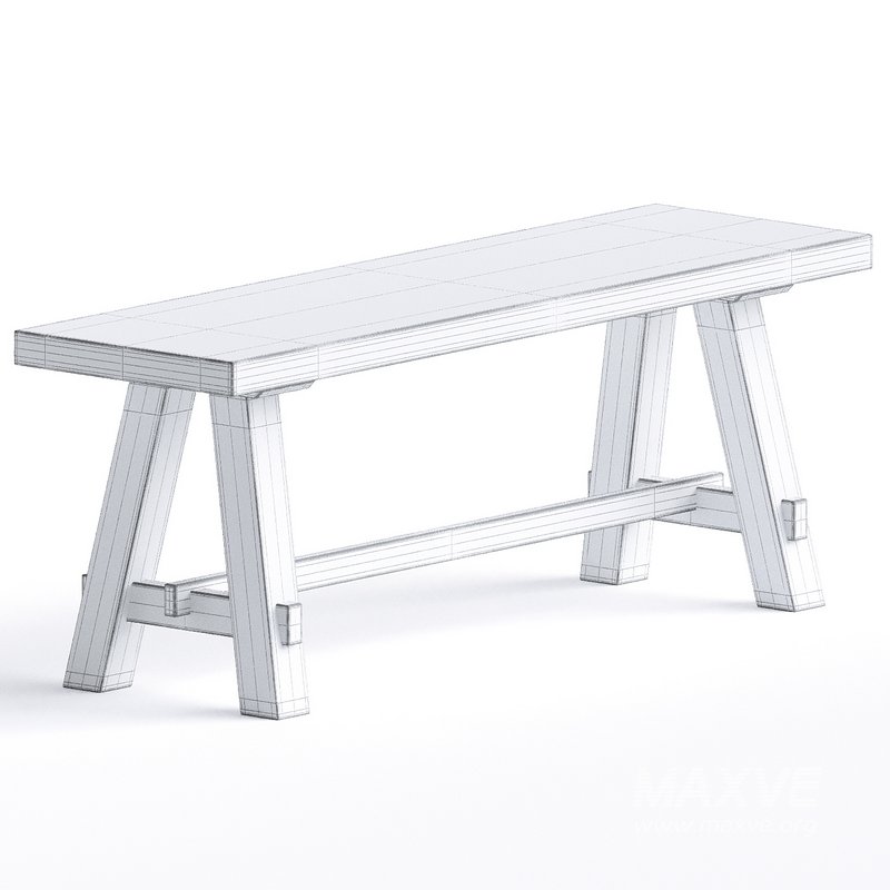 Elyon 48 Wide Rustic industrial Solid Wood Bench - Image 4