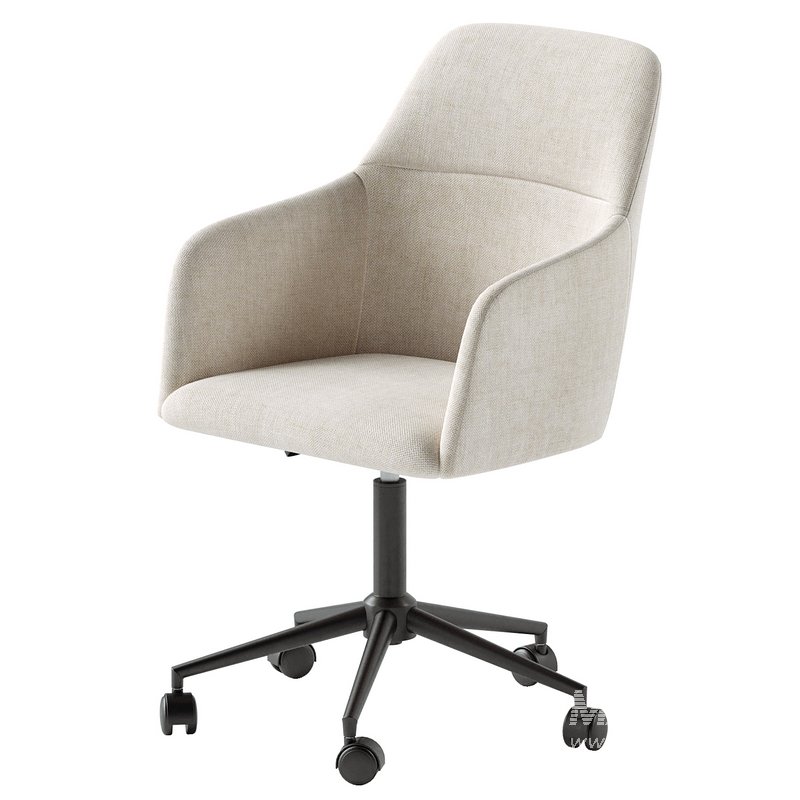 Asher Upholstered Swivel Desk Chair - Image 3