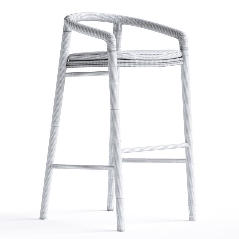 Solid Bar Stool with back Manutti - Image 4