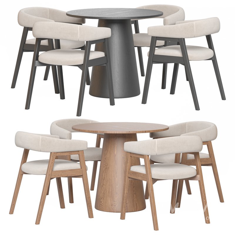 Round Pedestal Dining Table and Darcey Arm Chair by Wayfair - Image 5