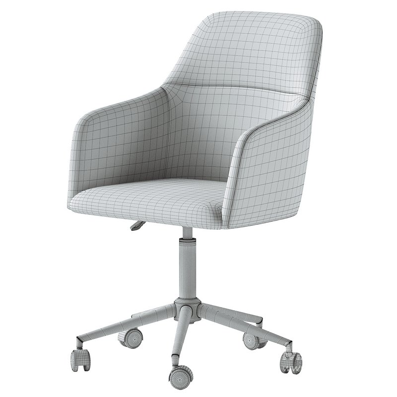 Asher Upholstered Swivel Desk Chair - Image 4