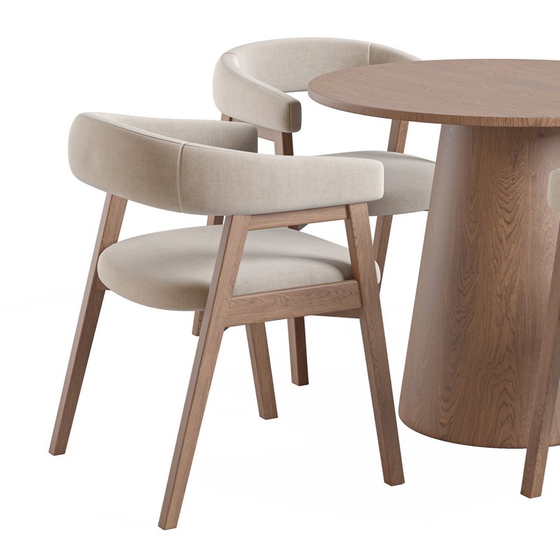 Round Pedestal Dining Table and Darcey Arm Chair by Wayfair - Image 6