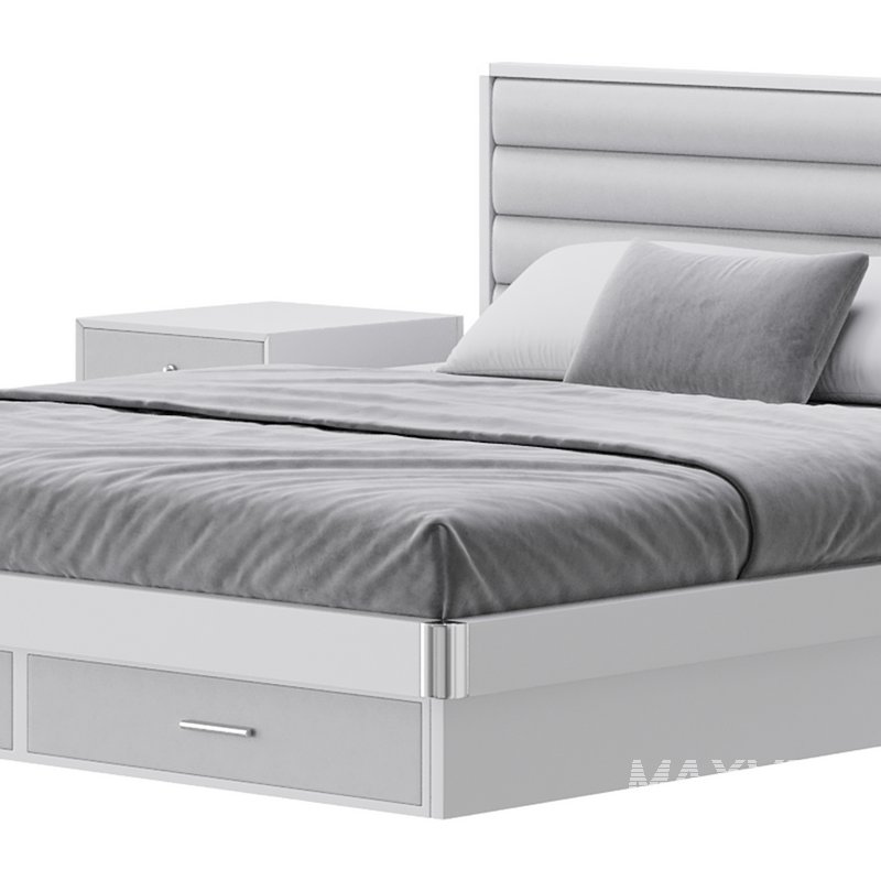 Grey Rectangular Headboard Standard Bed - Image 9