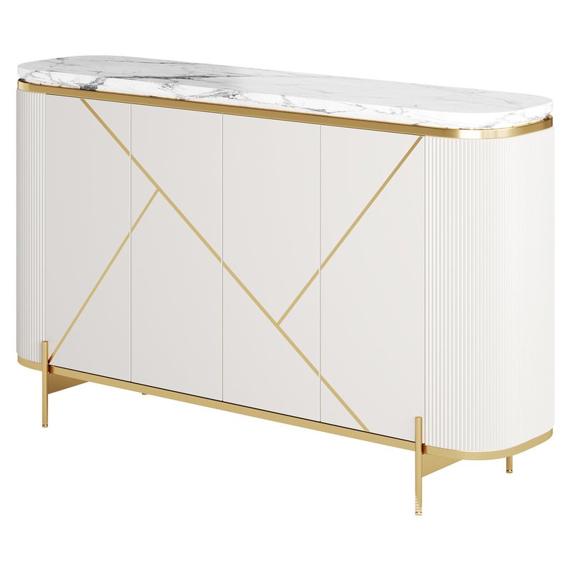 Sideboard Buffet Faux Marble - Image 10