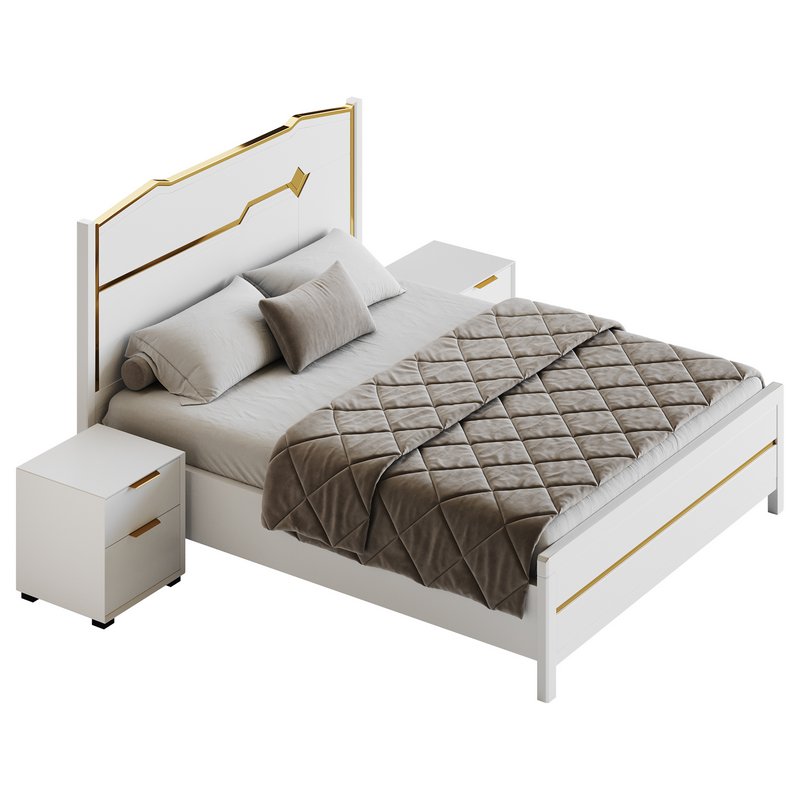 Modern White Bed I - Image 10