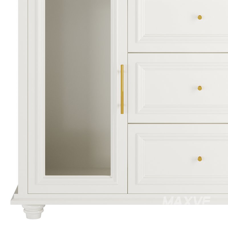 Sleek White Modern Sideboard Credenza - Image 10