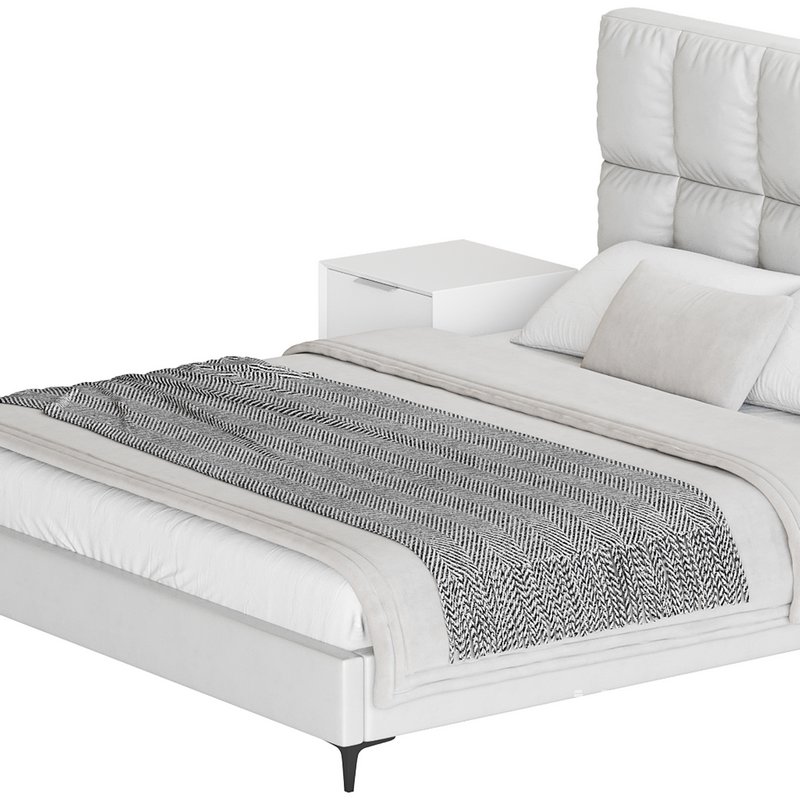 Modern Bed Upholstered Headboard Standard Bed I - Image 11