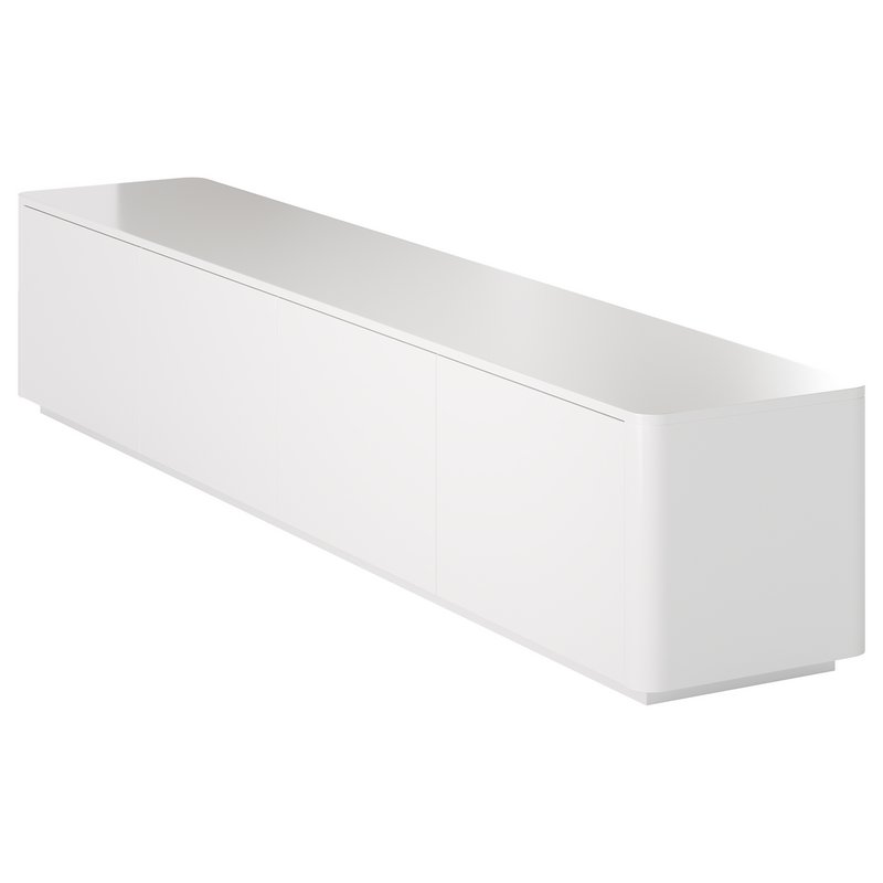 Stylish White TV Stand in Wood - Image 10