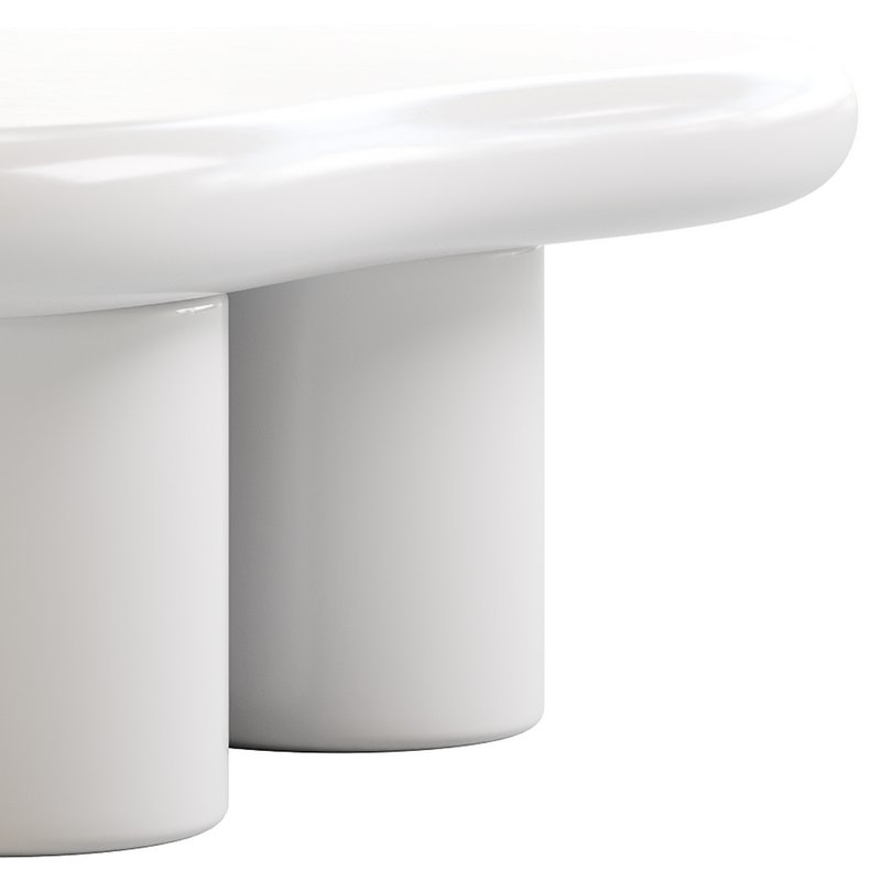 Modern Smooth Wood Abstract Coffee Table - Image 9