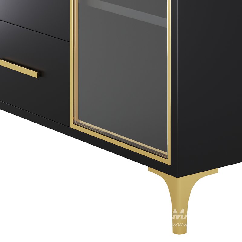Modern Glass Door Wood Sideboard 2 - Image 10