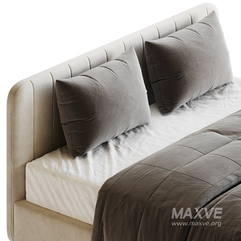 White Faux Leather Upholstered Modern Bed - Image 10