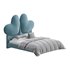 Elegant Blue Pine Wood Upholstered Panel Bed - Thumbnail 1