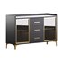 Modern Glass Door Wood Sideboard 3 - Thumbnail 1
