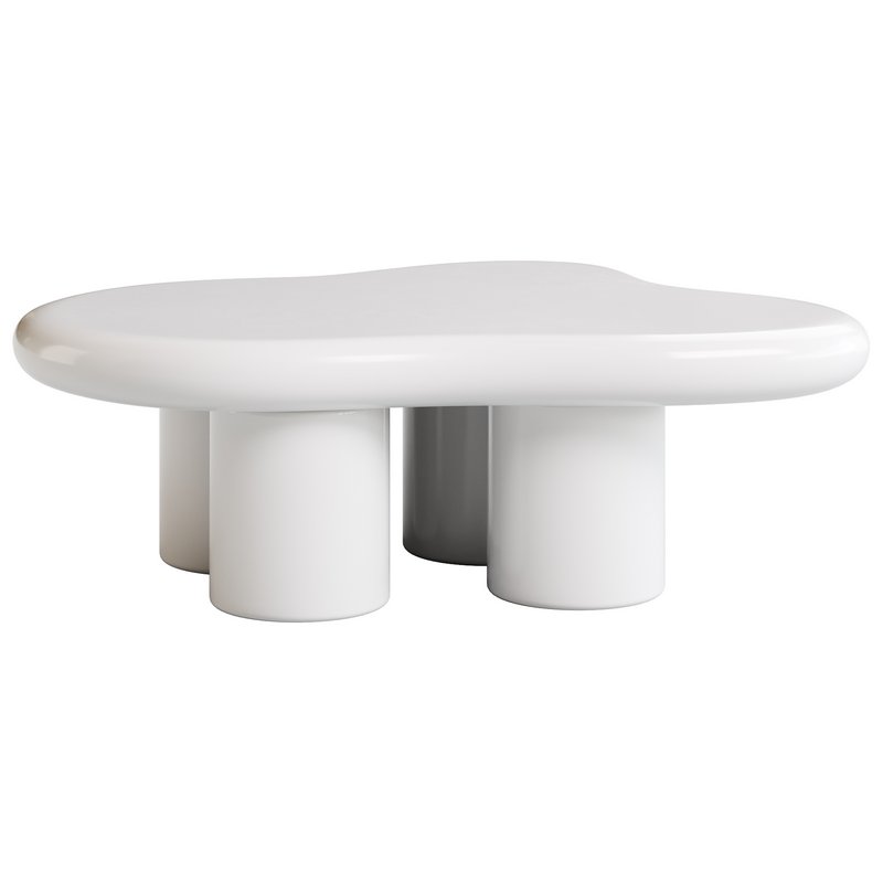 Modern Smooth Wood Abstract Coffee Table - Image 11