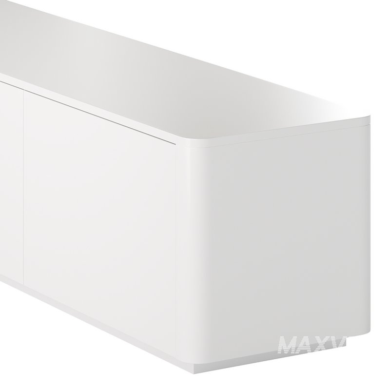 Stylish White TV Stand in Wood - Image 12