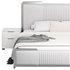 Glamorous White Wood Upholstered Bed I - Thumbnail 14