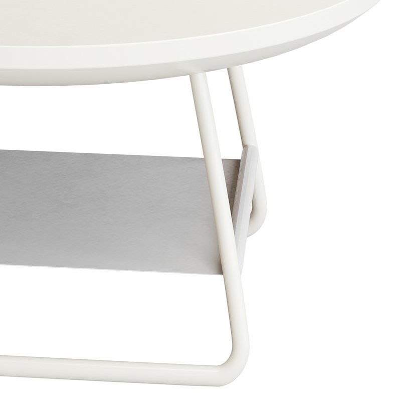 Modern Sled Round Wood Coffee Table - Image 11