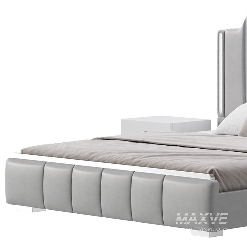 Glam Beige Upholstered Bed - Image 11