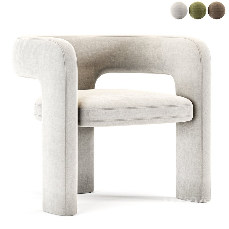 Paloma Boucle Armchair Snow By Castlery - Image 1
