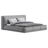 Icnoyotl suede fabric rectangular headboard modern bed I - Thumbnail 10