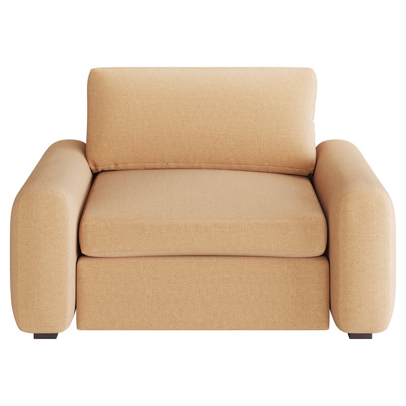 SERRAT WHITE PERFORMANCE FABRIC CHAIR AND A HALF - Image 10