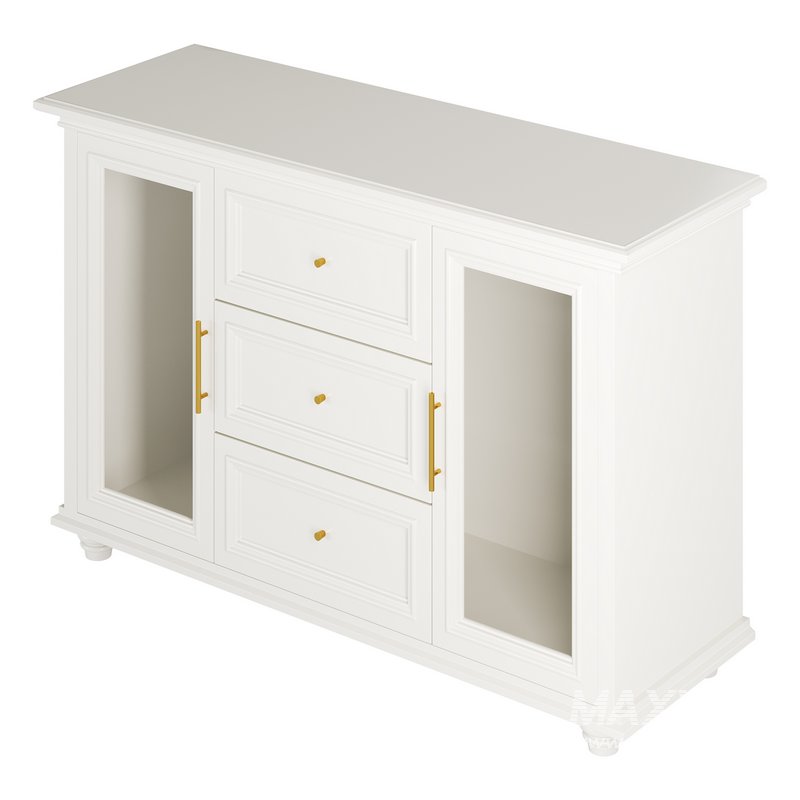 Sleek White Modern Sideboard Credenza - Image 11
