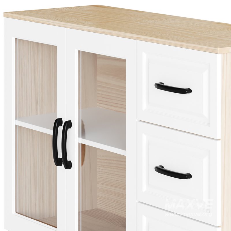 Modern Wood Buffet Cabinet 2 - Image 11